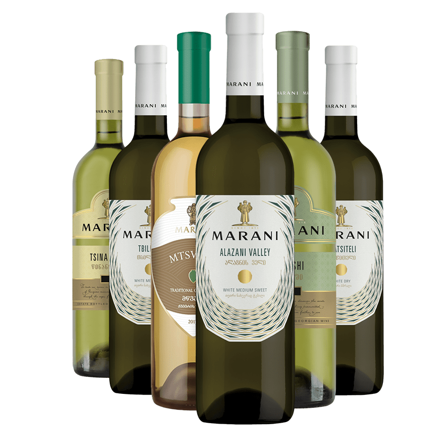 Set de dégustation de vin blanc géorgien