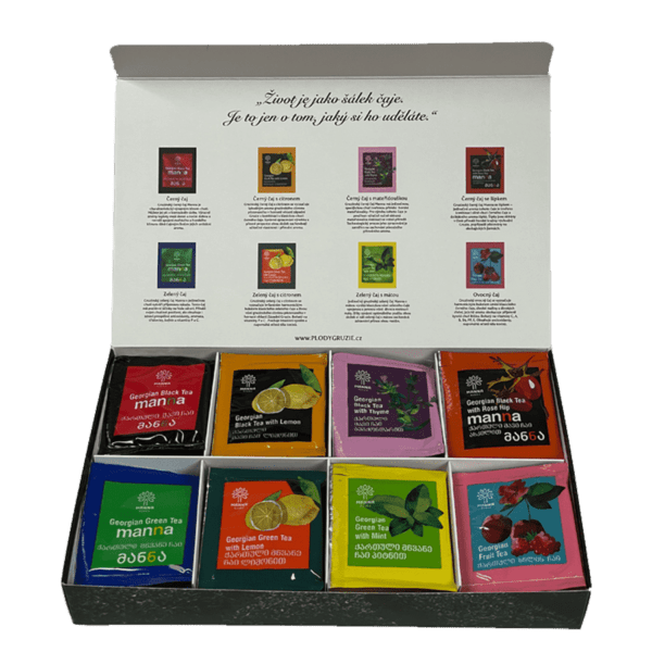 Boîte de dégustation de thé géorgien 8 types 40 sachets
