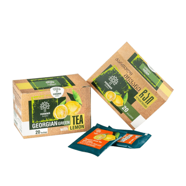 Thé vert au citron en portion géorgienne dans un sachet de 20 pièces