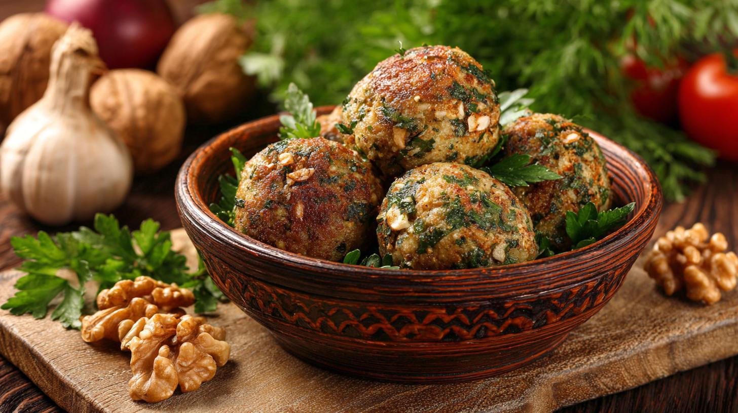 Pkhali : boulettes de légumes aux noix. Le tableau des légumes les plus adaptés au pkhali
