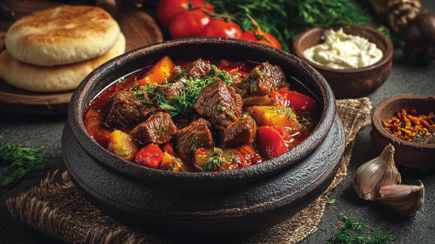 Chanakhi : ragoût de bœuf géorgien aux légumes. La préparation pas à pas du chanakhi
