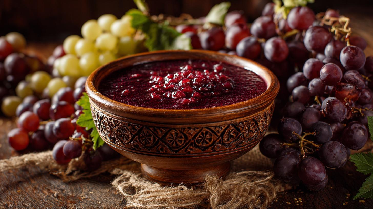 Tatara : base de raisin pour tchourtchkhela et pelamushi. Comment préparer chez soi tatara, tchourtchkhela et pelamushi ?