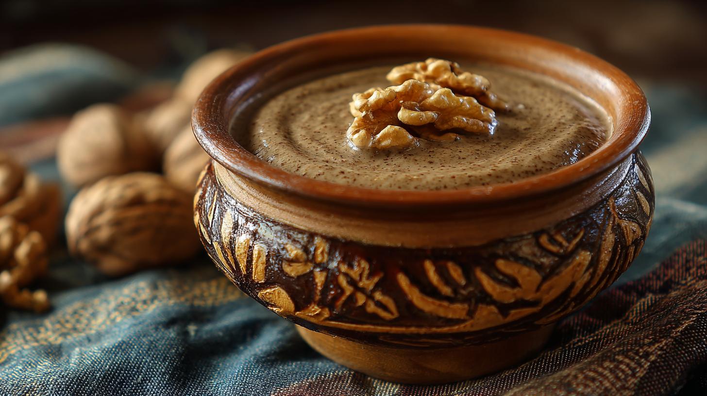 Bazhé : sauce aux noix pour volaille ou légumes. Le Bazhé, une Invitation à la Découverte de la Cuisine Géorgienne