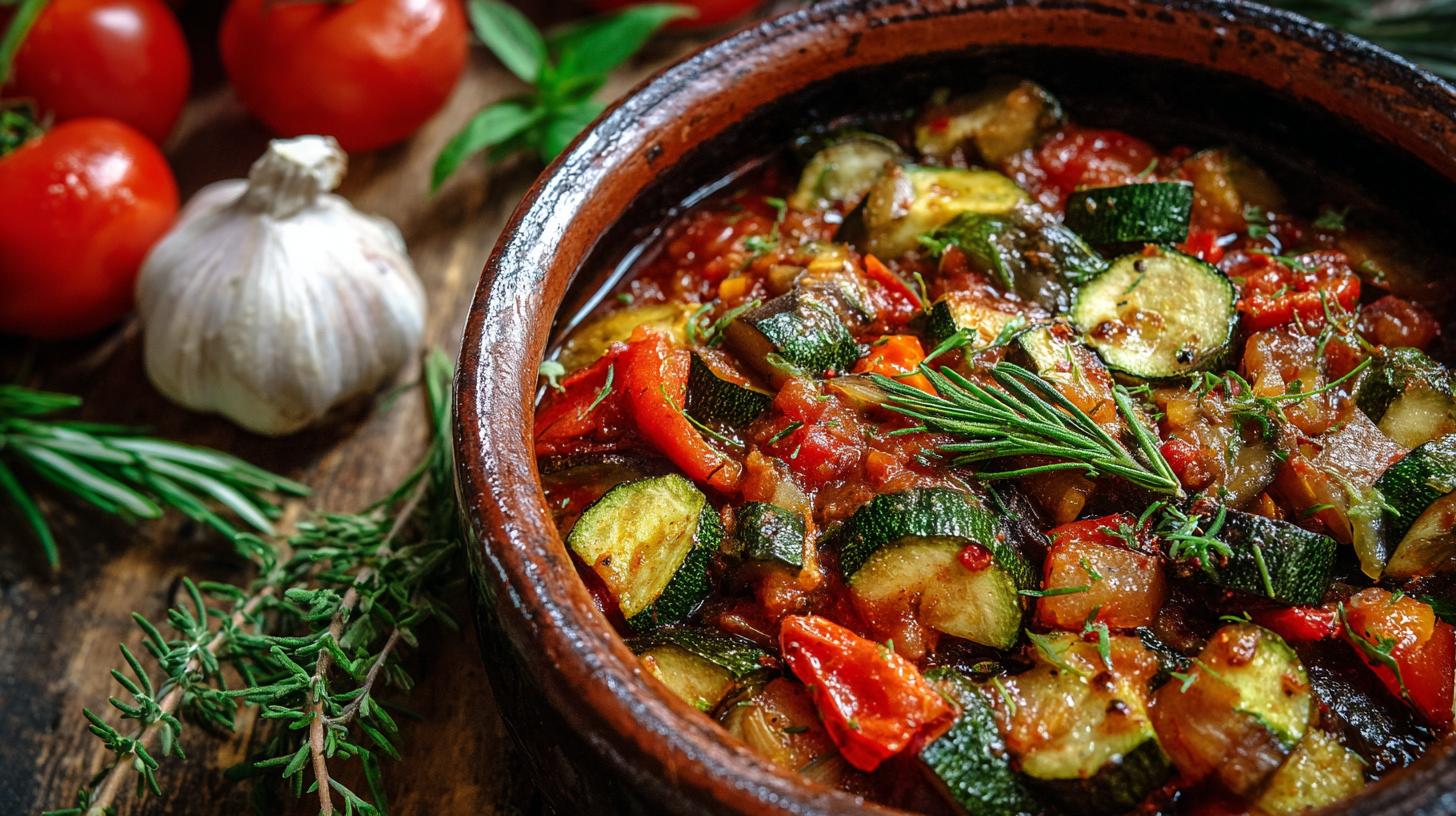 Adjapsandali : ratatouille géorgienne aux herbes. Les ingrédients phares de l’Adjapsandali
