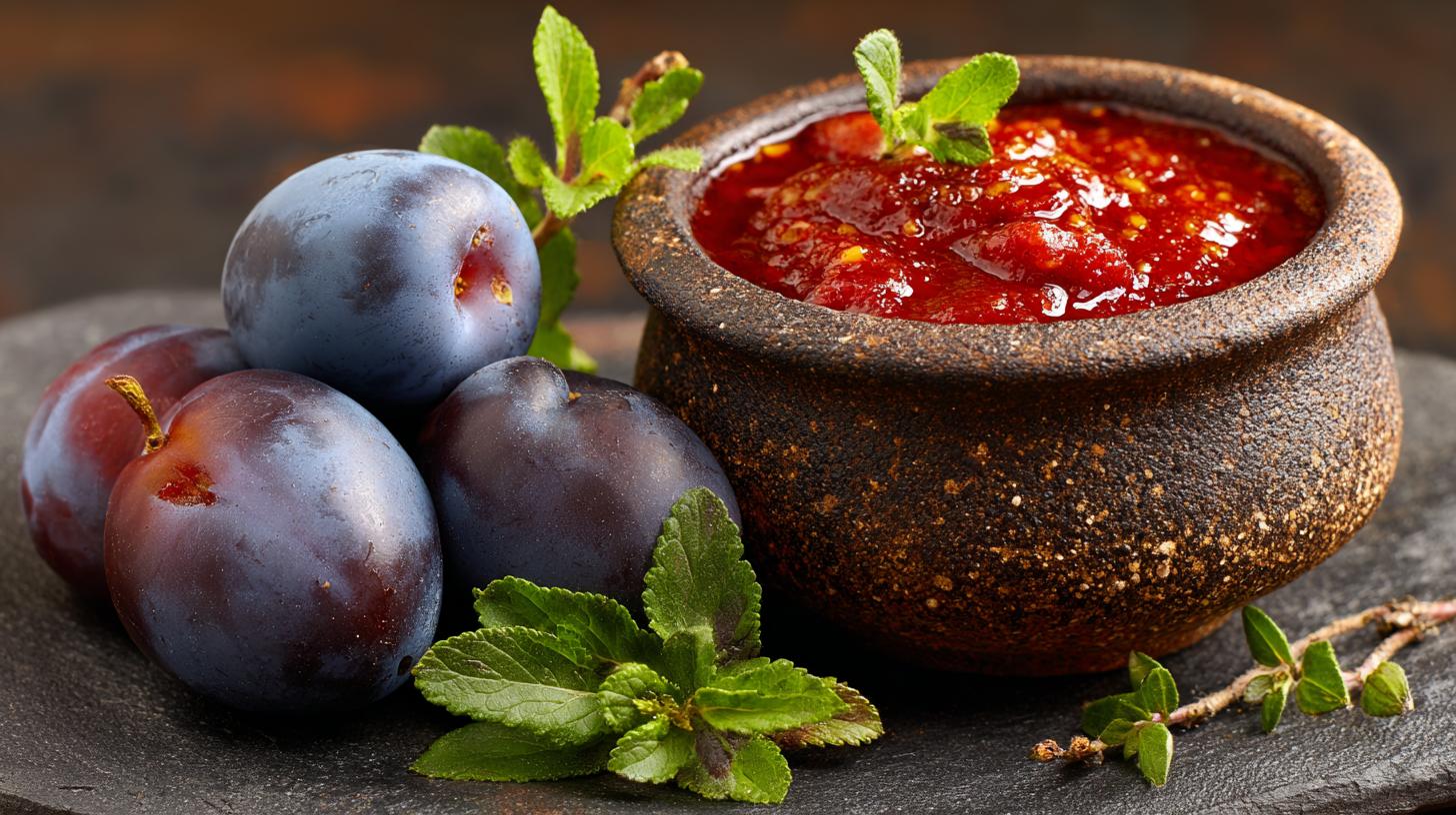 Tkemali : sauce aigre à la prune pour viandes. Le tkemali et la gastronomie internationale