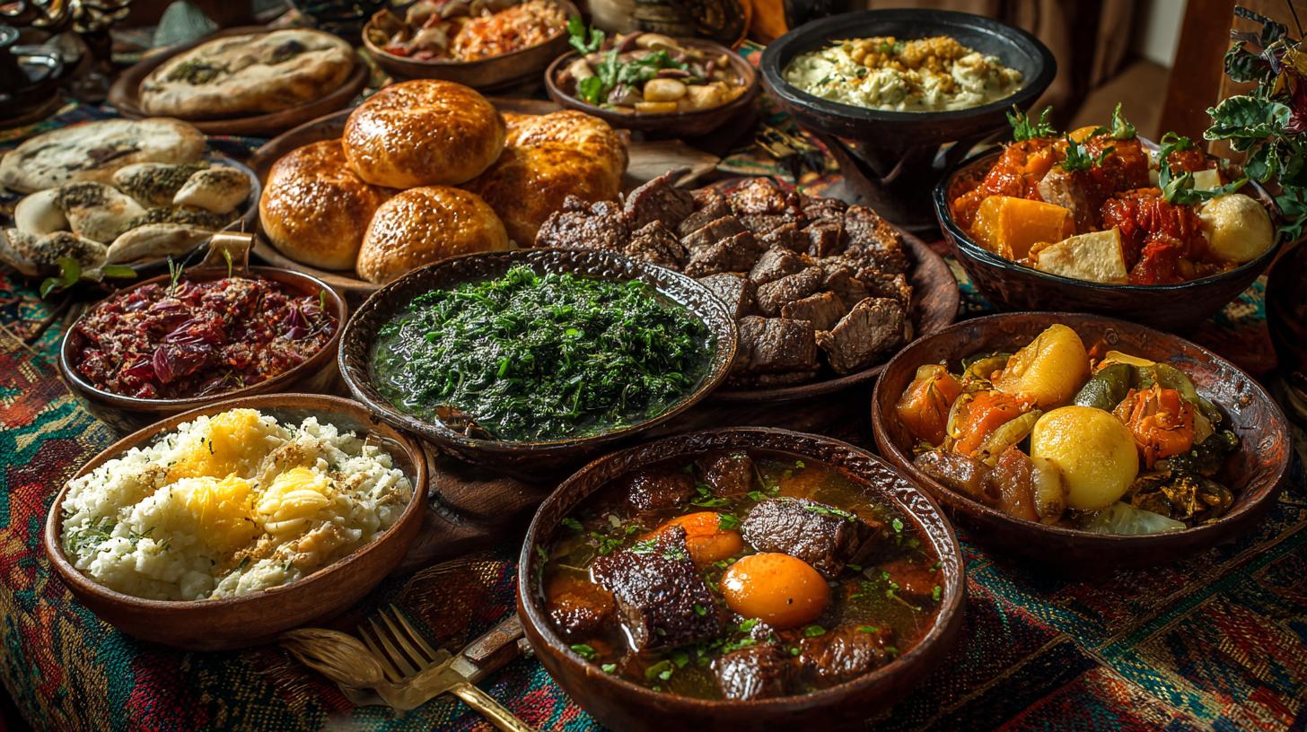 Key Dishes for a Traditional Georgian Feast. Regional Variations in the Feast Key Dishes for a Traditional Georgian Feast. Regional Variations in the Feast