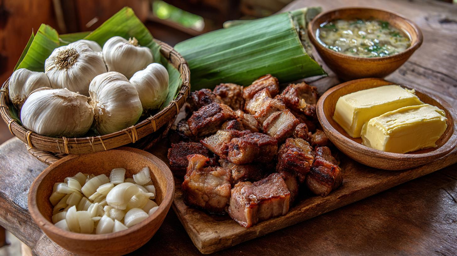 Rachan Food Traditions: Garlic, Pork, and Butter. Pork: A Central Ingredient in Rachan Cuisine Rachan Food Traditions: Garlic, Pork, and Butter. Pork: A Central Ingredient in Rachan Cuisine