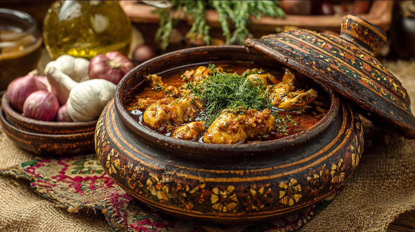 Chakhokhbili: Traditional Kakhetian Chicken Stew. Nutrition and Health Aspects of Chakhokhbili