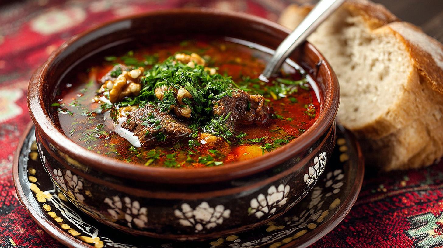 Kharcho Soup with Beef and Walnuts: Authentic Georgian Recipe. Variations and Serving Suggestions