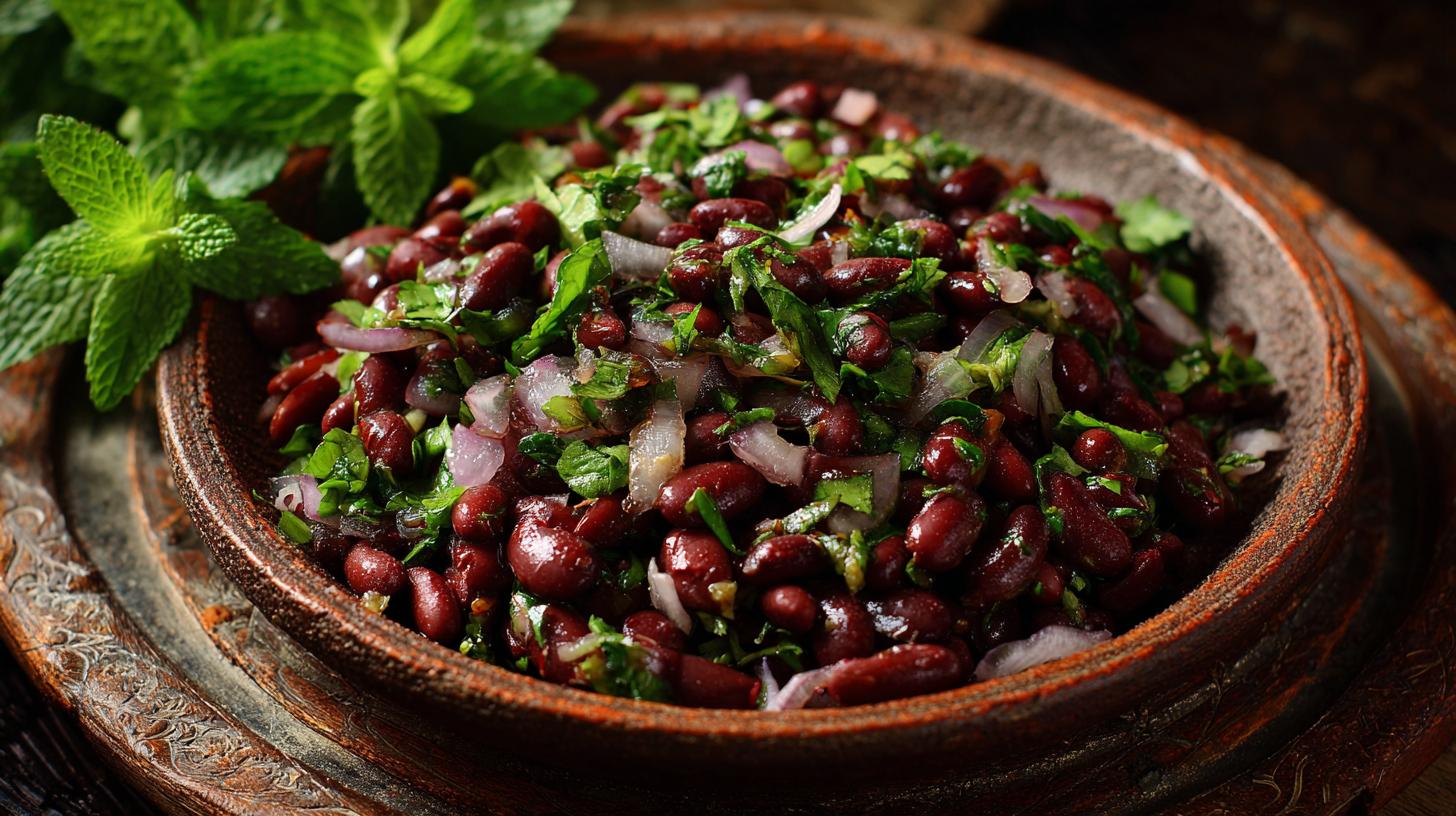 Imeretian Red Bean Salad with Onions and Herbs. Understanding the Origins of Imeretian Red Bean Salad